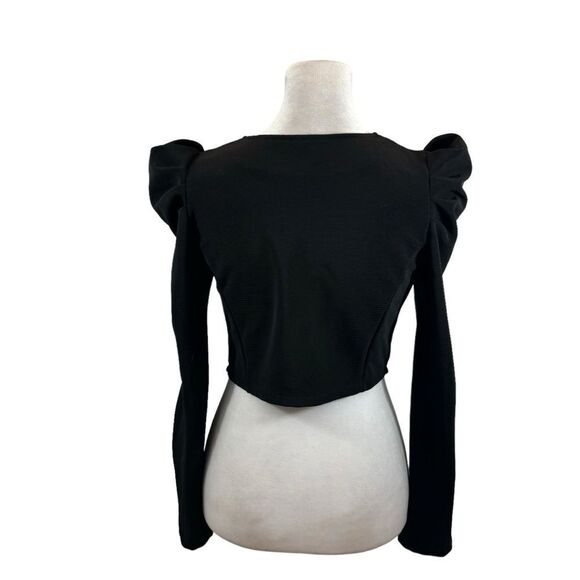 Ladies Vintage Bolero Style Puffed Shoulder Open Front Jacket Size Medium - Picture 8 of 11